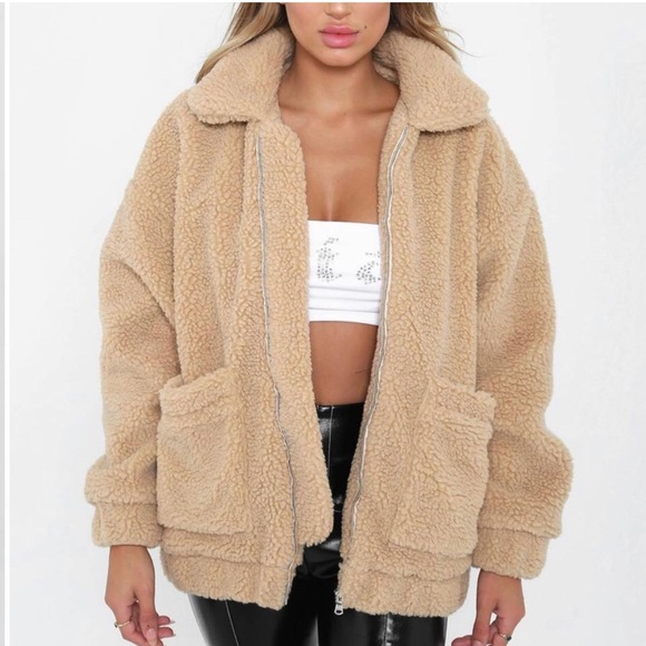 Caramel teddy jacket Clearance